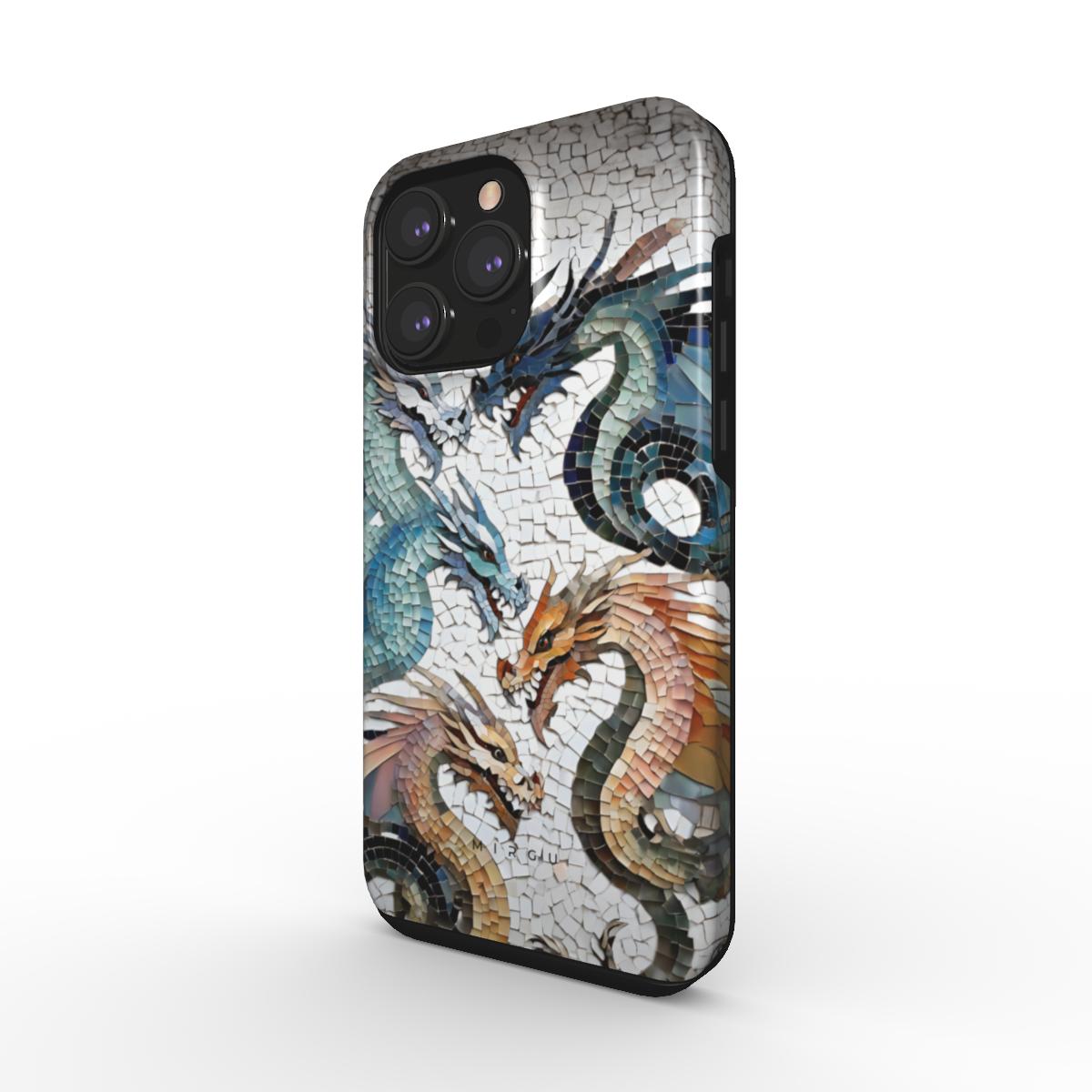 Glass Mosaic Dragons - Tough Phone Case