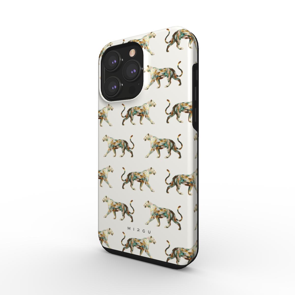 Glass Mosaic Golden Jaguars - Tough Phone Case