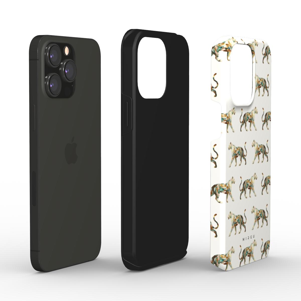 Glass Mosaic Golden Jaguars - Tough Phone Case