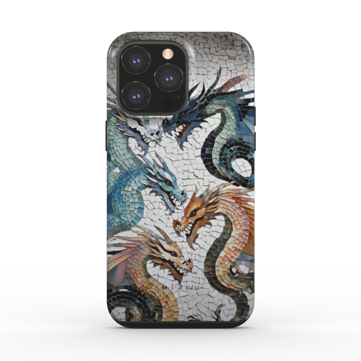 Glass Mosaic Dragons - Tough Phone Case